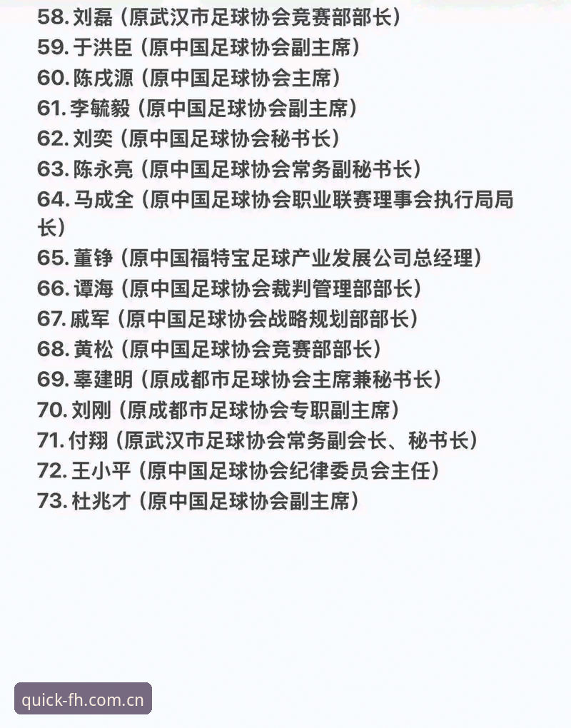 中国足协第三批禁足名单最新动态：17人终身禁赛，48人遭行业重罚
